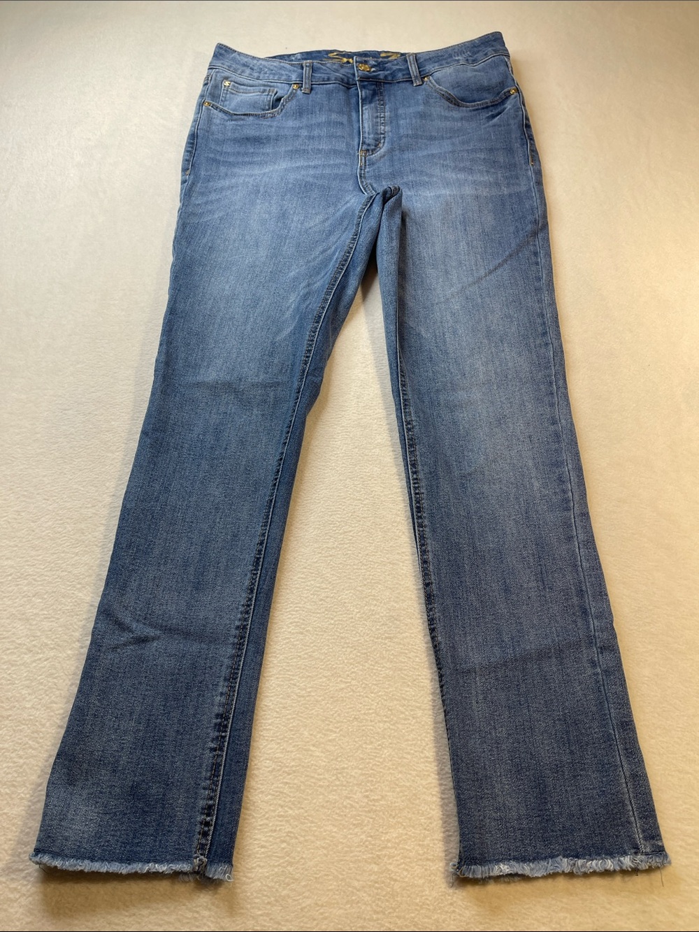 SEVEN 7 WEEKEND SLIM FIT Blue Women's Straight Leg Jeans SIZE 12
